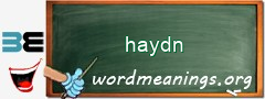 WordMeaning blackboard for haydn